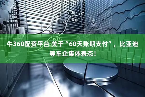 牛360配资平台 关于“60天账期支付”，比亚迪等车企集体表态！