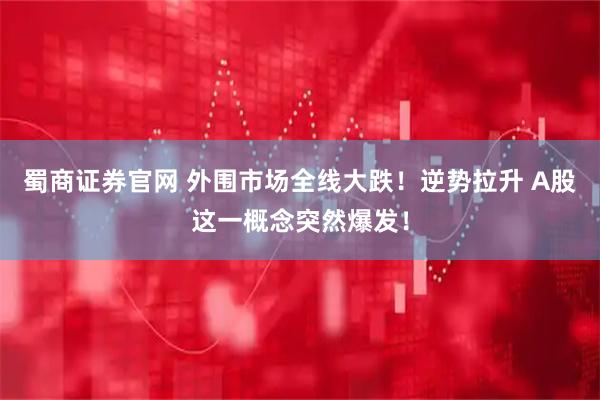 蜀商证券官网 外围市场全线大跌！逆势拉升 A股这一概念突然爆发！